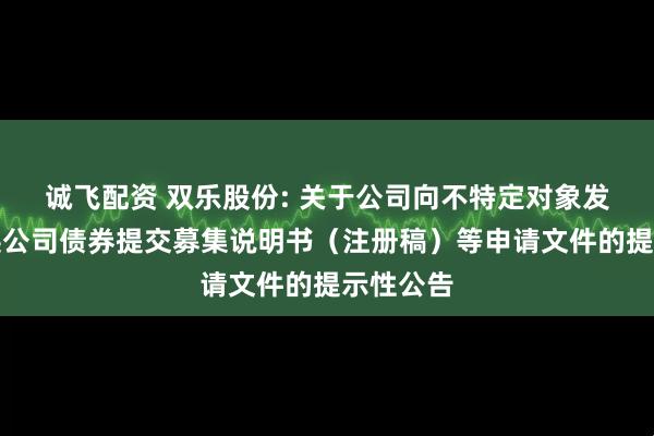 诚飞配资 双乐股份: 关于公司向不特定对象发行可转换公司债券提交募集说明书（注册稿）等申请文件的提示性公告